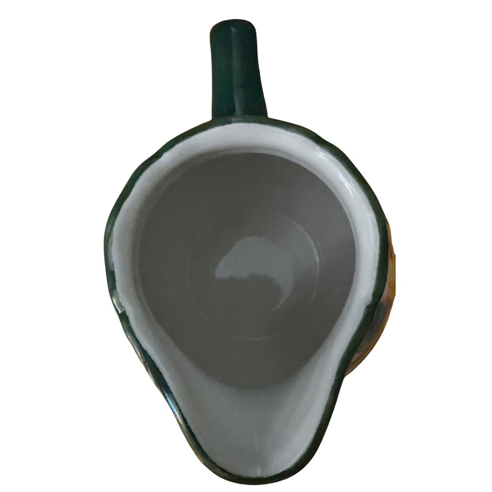 American Atelier Ashely Creamer Pitcher Home White Floral Excellent Hand Painted - Picture 3 of 4